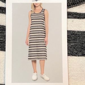 Matty M Womens  Slits Striped Maxi Dress